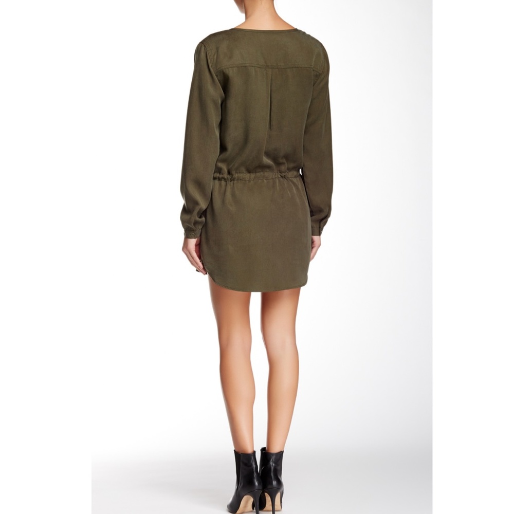 Michael Stars Shirt Dress XS Green Long Sleeve - Picture 2 of 13